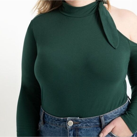 Eloquii Tie Neck Top - Picture 3 of 6